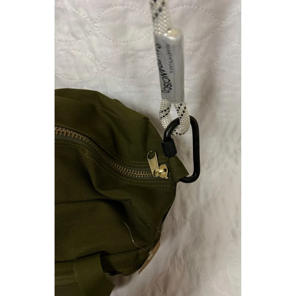 Unsettle & Co Commuter Bag Olive Green Canvas Rope Strap Carabiner Crossbody
